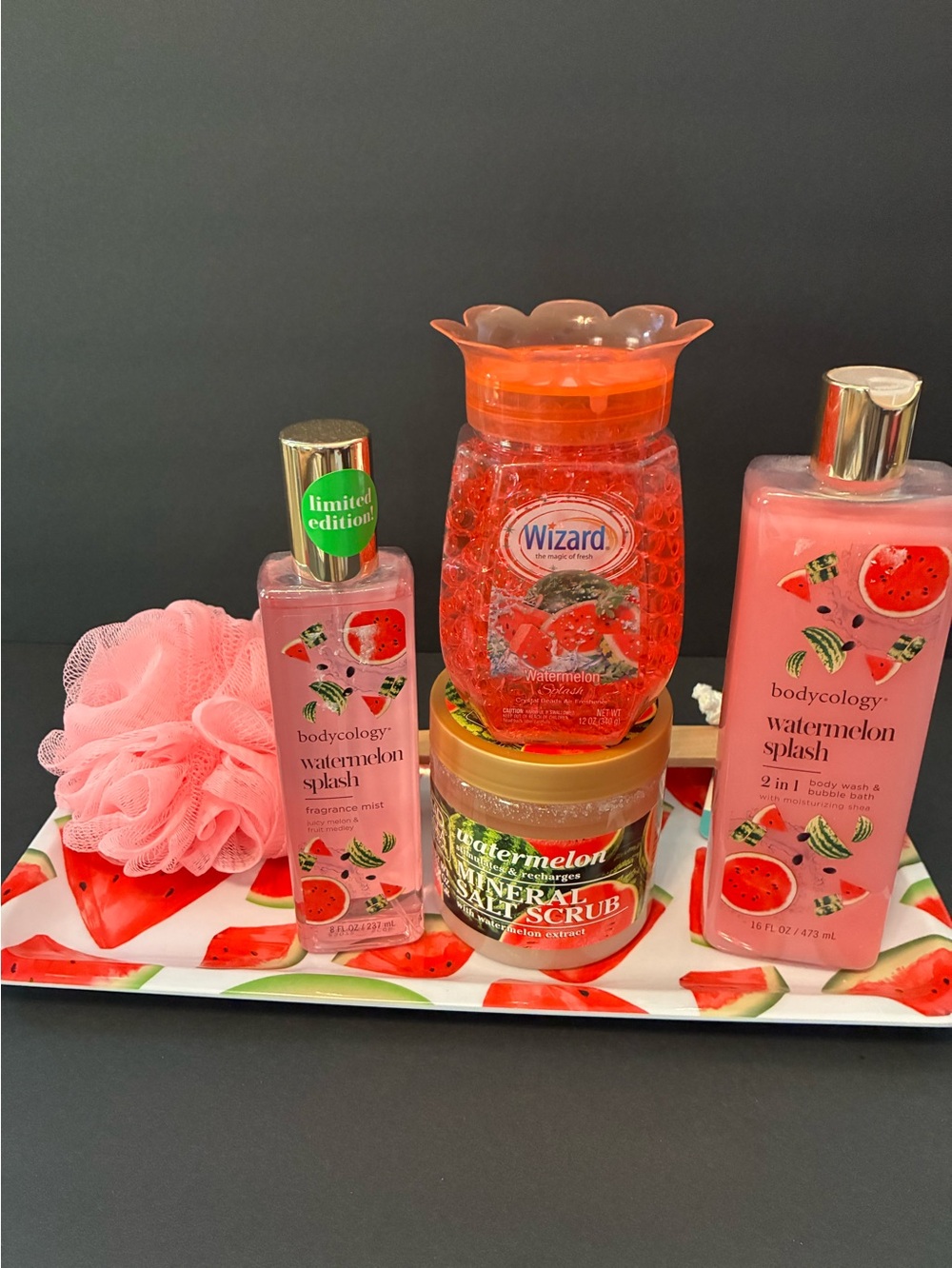 Watermelon bath, body skincare and home bundle
